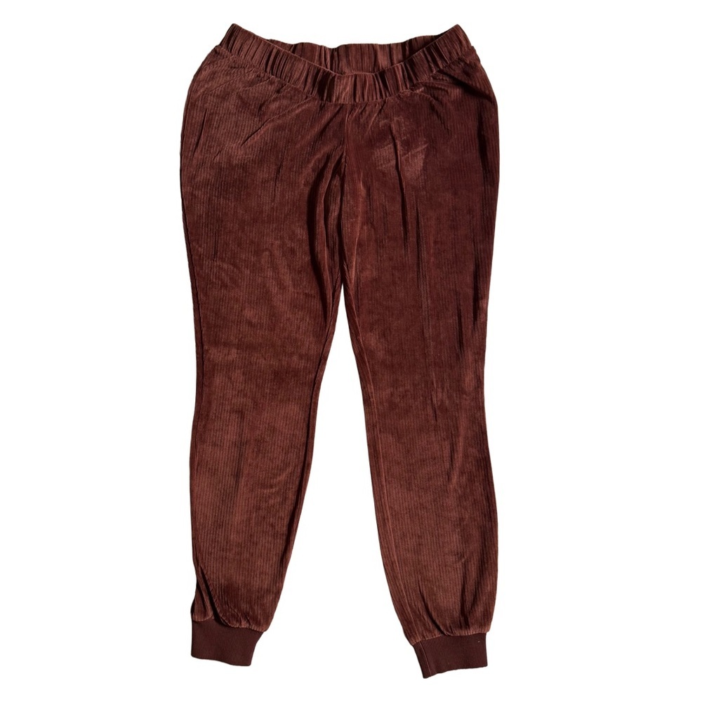 ASOS MATERNITY BROWN VELOUR SWEATPANTS / JOGGERS WITH ELASTIC WAISTBAND SIZE 2